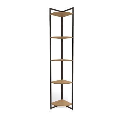 Estante De Canto 5 Prateleiras 202 Cm Li022 Freijo Preto Fosco Kpb