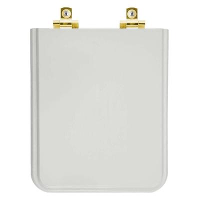 Assento Sanitário Soft Close Square Cinza Platina Para Vaso Incepa Com Ferragem Dourada