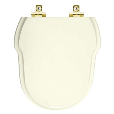 Assento Sanitário Soft Close Hampton Biscuit Para Vaso Incepa Com Ferragem Dourada