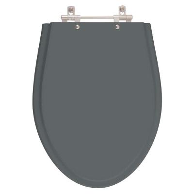 Tampa De Vaso Sanitário Absolute Cinza Quartzo (cinza Escuro) Para Bacia Ideal Standard