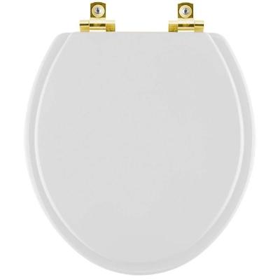 Assento Sanitário Soft Close Twister Cinza Claro Para Vaso Hervy Com Ferragem Dourada