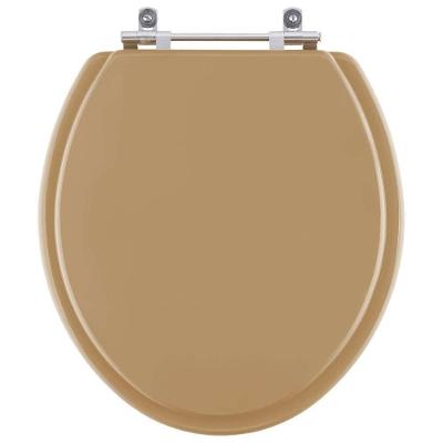 Assento Sanitario Poliéster Convencional Oval Bege Castor Para Vaso Deca