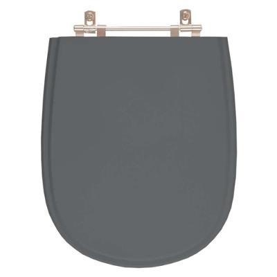 Assento Sanitario Poliester Paris Cinza Quartzo (cinza Escuro) Para Vaso Ideal Standard