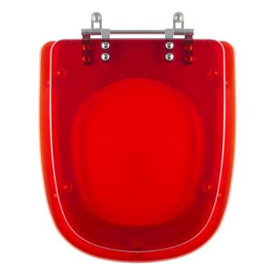 Assento Sanitario Poliester Ibiza Vermelho Transparente Para Vaso Incepa
