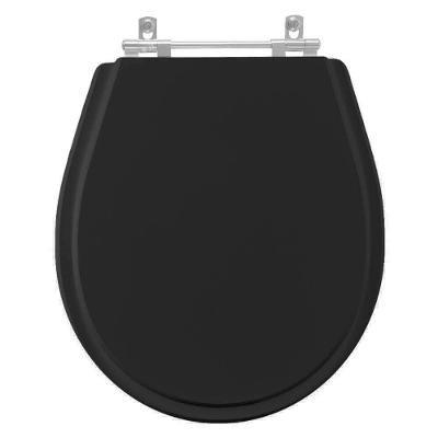 Assento Sanitario Poliester Avalon Preto Para Vaso Ideal Standard