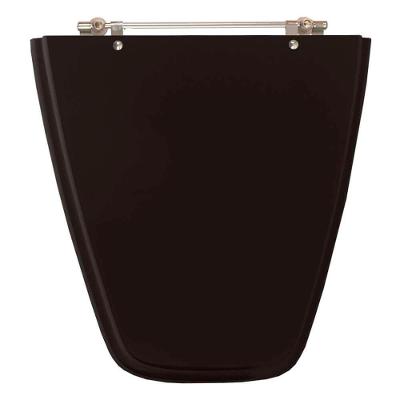 Assento Sanitário Poliester Plaza Preto Para Vaso Ideal Standard