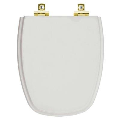 Assento Sanitário Com Fechamento Lento Monte Carlo Cinza Real Para Vaso Deca Com Ferragem Dourada