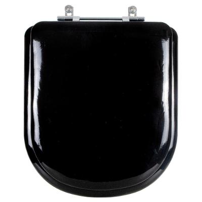 Assento Sanitário Almofadado Vogue Plus Preto Para Bacia Deca