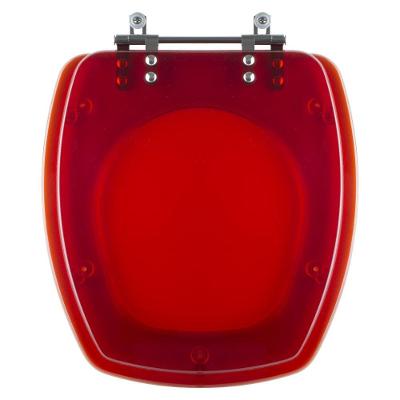 Assento Sanitário Poliester Thema Vermelho Transparente Para Vaso Incepa