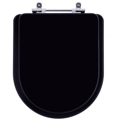 Assento Sanitário Poliester Carrara Ebano Preto Fosco Para Vaso Deca