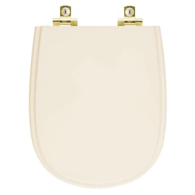 Assento Sanitário Soft Close Paris Bone Para Vaso Ideal Standard Com Ferragem Dourada