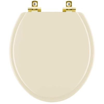 Assento Sanitário Soft Close Izy Creme Para Vaso Deca Com Ferragem Dourada