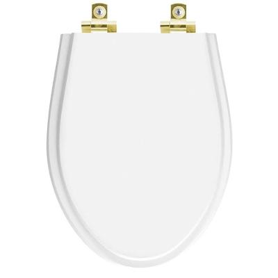 Assento Sanitário Soft Close Absolute Branco Para Vaso Ideal Standard Com Ferragem Dourada