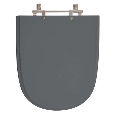 Assento Sanitário Poliester Ezedra Cinza Quartzo (cinza Escuro) Para Vaso Ideal Standard