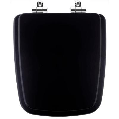 Assento Sanitário Poliéster Soft Close Boss Matte Black Preto Fosco Para Vaso Incepa