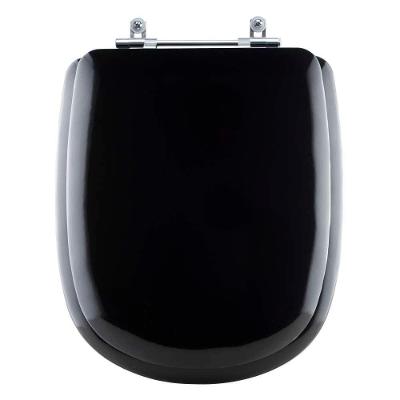 Assento Sanitário Almofadado Paris Preto Para Vaso Ideal Standard