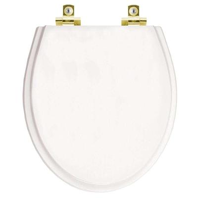 Assento Sanitário Soft Close Ritz Branco Para Vaso Deca Com Ferragem Dourada