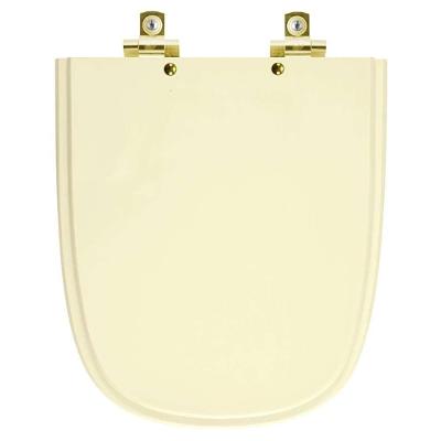 Assento Sanitário Soft Close Ibiza Bone Para Vaso Incepa Com Ferragem Dourada