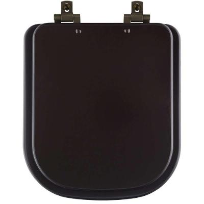 Assento Sanitário Mdf Soft Close Piano Marrom Fosco Para Vaso Deca Com Ferragem Marrom