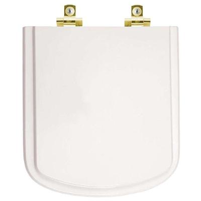 Assento Sanitário Com Fechamento Lento Lirio Branco Para Vaso Fiori Com Ferragem Dourada