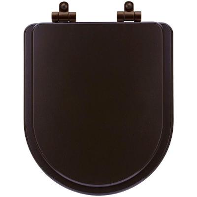 Assento Sanitário Poliéster Soft Close Level Marrom Fosco Para Vaso Deca Com Ferragem Marrom