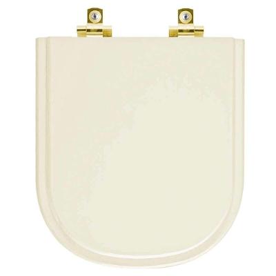 Assento Sanitário Soft Close Vogue Plus Creme Para Vaso Deca Com Ferragem Dourada