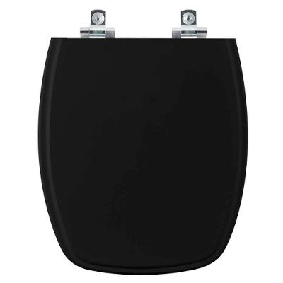 Assento Sanitário Soft Close Valentina Preto Para Vaso Santamarina