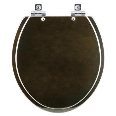 Assento Sanitário Soft Close Convencional Oval Marrom Degrade Para Vaso Ideal Standard