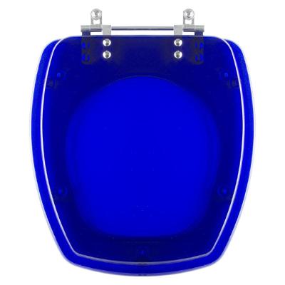 Assento Sanitário Poliester Thema Azul Transparente Para Vaso Incepa