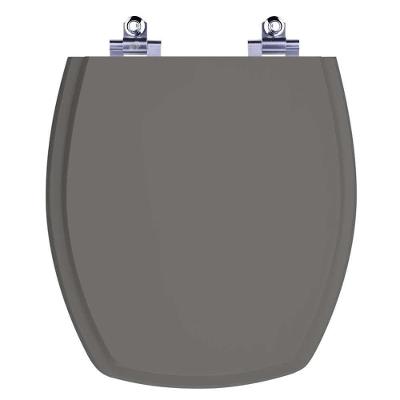 Assento Sanitário Laqueado Soft Close Thema Cinza Ambar (cinza Escuro) Para Vaso Incepa