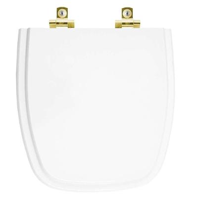 Assento Sanitário Soft Close Versato Branco Para Vaso Celite Com Ferragem Dourada