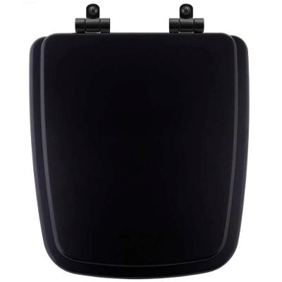 Tampa De Vaso Poliéster Com Fechamento Lento Boss Matte Black (preto Fosco) Para Louça Incepa Com Ferragem Preta