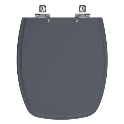 Assento Sanitário Soft Close Laguna Cinza Plus Para Vaso Hervy