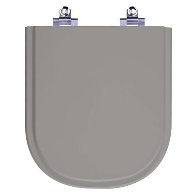 Assento Sanitário Laqueado Soft Close Vogue Plus Cinza Vip (cinza Escuro) Para Vaso Deca