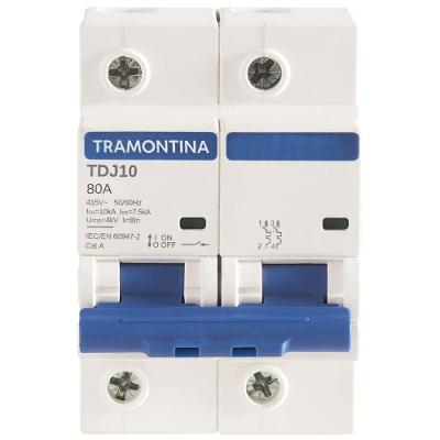 Minidisjuntor Tdj10ka 2 P 80 A Curva C Tramontina