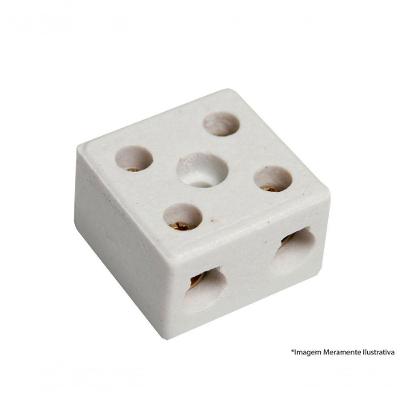 Conector Porcelana 10mm 2 Polos 04.11 C-10pcs