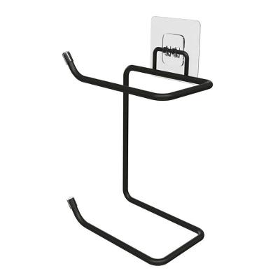 Porta Papel Higiênico Banheiro Para Dois Rolos Com Adesivo - Stolf Preto
