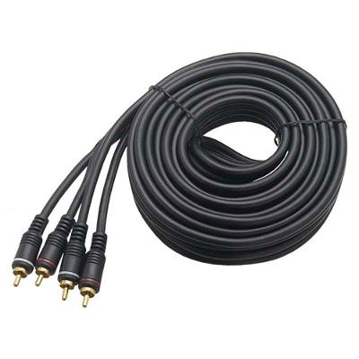Cabo De Audio Nwt 2rca E 2rca 5,00m 180+180 4mm Preto