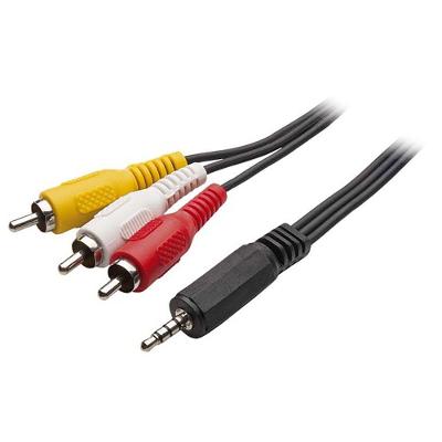 Cabo P2 4c + 3 Rca 1,8 Metros Niquel Para Dvd Automotivo...