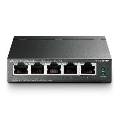Switch Gigabit 10-100-1000 De Mesa C- 5 Portas (4 Poe) Tl-sg1005p Smb