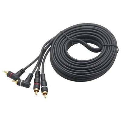 Cabo De Audio 2rca + 2rca 5 Metros 90-180 Graus Plug Gold