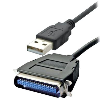 Cabo Nwt Usb Para Paralelo 36 Pinos 1,8m - Preto