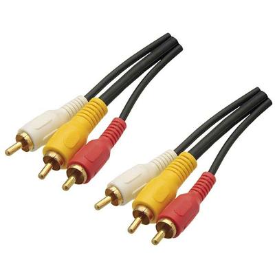 Cabo De Audio E Video 3rca + 3rca Gold 1,80 Metros