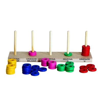 Ábaco Aberto Argolas de Plástico Carlu Brinquedos