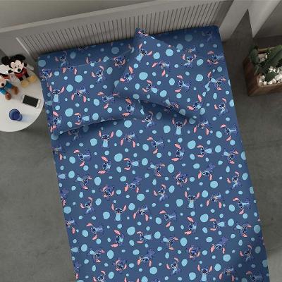 Jogo De Cama Casal 3 Pçs Stitch Disney Kids 70% Algodão 30% Poliéster Stitch Pedras