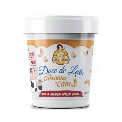Pasta De Amendoim Integral Gourmet 450g Sabor Doce De Leite C- Castanha De Caju