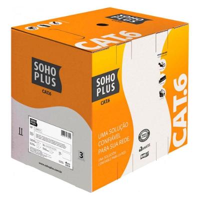 Cabo Lan U/utp 24awg Cat.6 Cmx 305m Verm 23400207