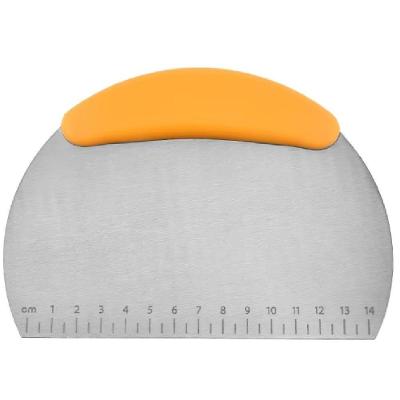 Cortador Pizza Manual Espatula Misturador Massas Paes Tortas Verdura Em Inox Com Regua Medidas Professional
