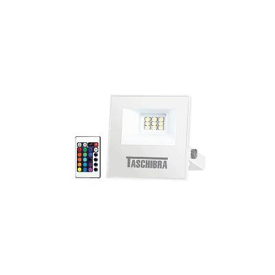 Refletor Taschibra Tr Led Slim Rgb 10w Branco Bivolt Rgb 15030034-01