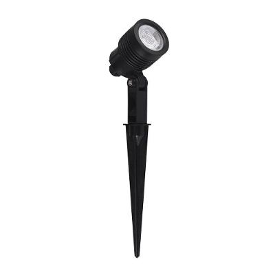 Espeto Para Jardim Taschibra Noir Led Mr11 3w Bivolt Preto 3000k Luz Amarela 15100074